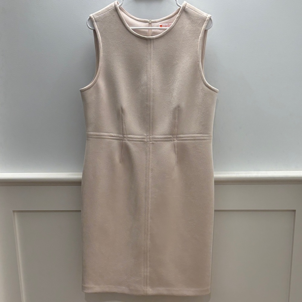 JULIA FAUX SUEDE SHEATH DRESS